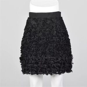 Giambattista Valli for Impulse Chic Black Ruffled mini Skirt, US0